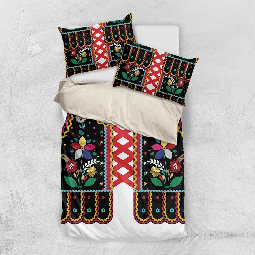 Vintage Polish Gorsecik Bedding Set Slavic Floral Folk Art