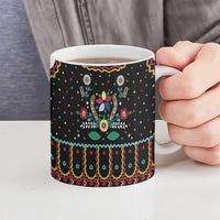 Vintage Polish Gorsecik Ceramic Mug Slavic Floral Folk Art