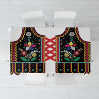 Vintage Polish Gorsecik Tablecloth Slavic Floral Folk Art