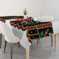 Vintage Polish Gorsecik Tablecloth Slavic Floral Folk Art