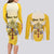 Personalized Holy See - Vatican City Couples Matching Long Sleeve Bodycon Dress and Long Sleeve Button Shirt Sporty Style