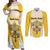 Personalized Holy See - Vatican City Couples Matching Off Shoulder Maxi Dress and Long Sleeve Button Shirt Sporty Style