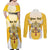 Personalized Holy See - Vatican City Couples Matching Off Shoulder Maxi Dress and Long Sleeve Button Shirt Sporty Style