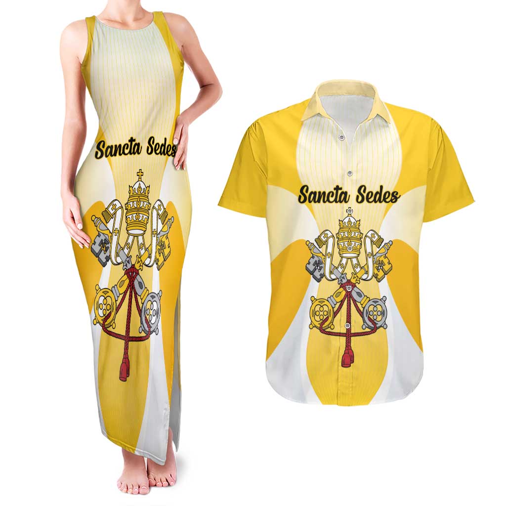 Personalized Holy See - Vatican City Couples Matching Tank Maxi Dress and Hawaiian Shirt Sporty Style