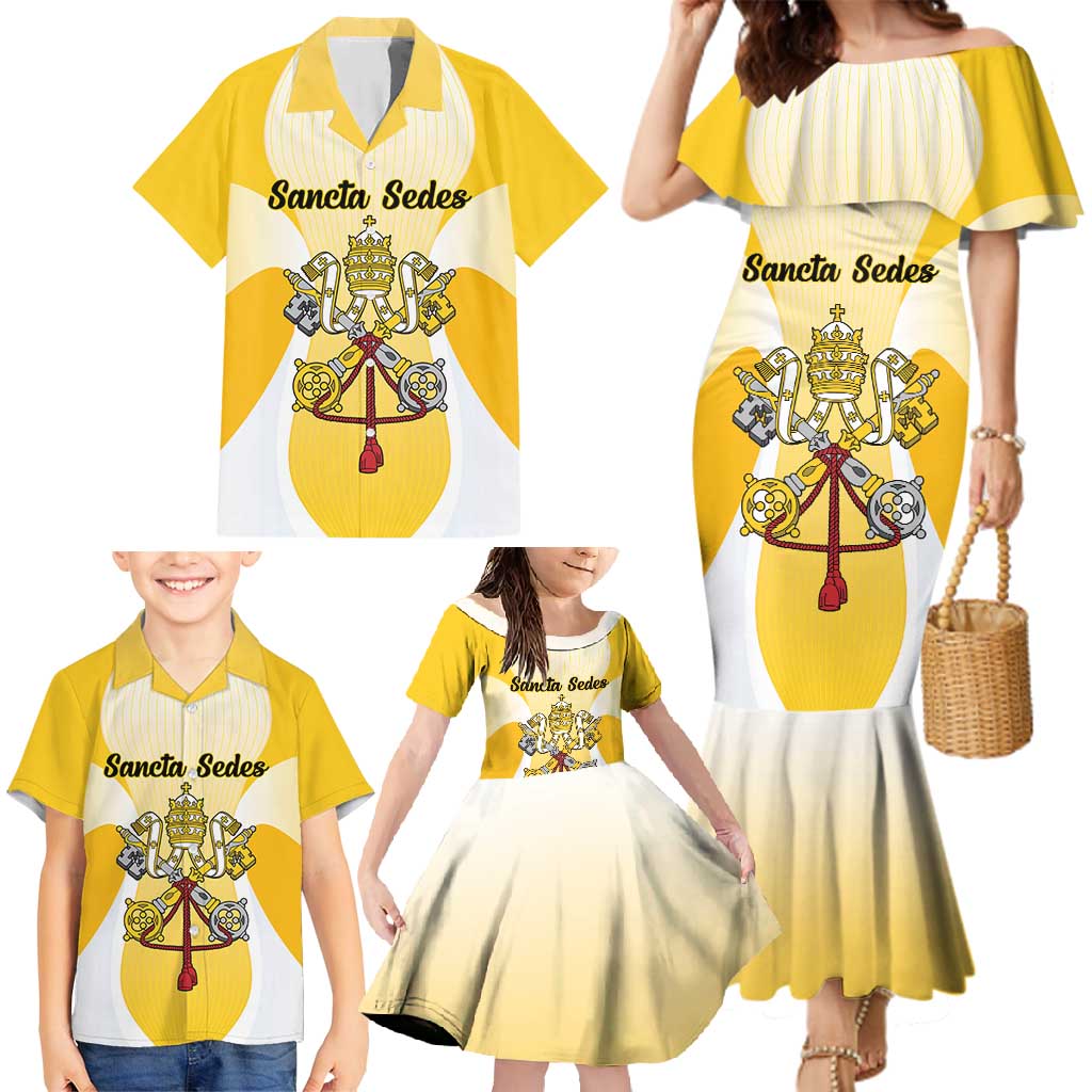 Personalized Holy See - Vatican City Family Matching Mermaid Dress and Hawaiian Shirt Sporty Style