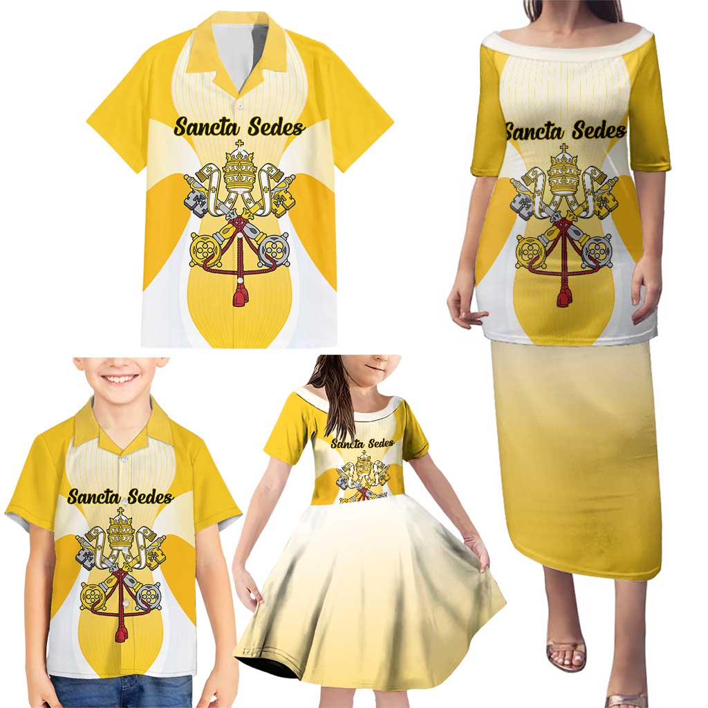 Personalized Holy See - Vatican City Family Matching Puletasi and Hawaiian Shirt Sporty Style