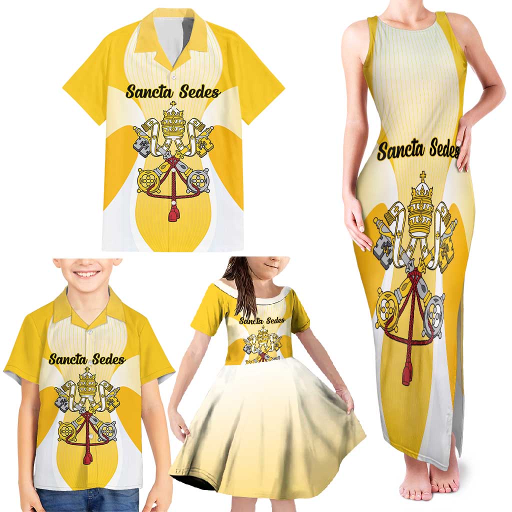 Personalized Holy See - Vatican City Family Matching Tank Maxi Dress and Hawaiian Shirt Sporty Style