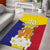 Custom Andorra Coat Of Arms Area Rug Narcissus Poeticus Flowers Flag Style