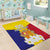 Custom Andorra Coat Of Arms Area Rug Narcissus Poeticus Flowers Flag Style