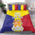 Custom Andorra Coat Of Arms Bedding Set Narcissus Poeticus Flowers Flag Style