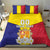 Custom Andorra Coat Of Arms Bedding Set Narcissus Poeticus Flowers Flag Style