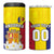 Custom Andorra Coat Of Arms 4 in 1 Can Cooler Tumbler Narcissus Poeticus Flowers Flag Style