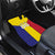 Custom Andorra Coat Of Arms Car Mats Narcissus Poeticus Flowers Flag Style