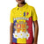 Custom Andorra Coat Of Arms Kid Polo Shirt Narcissus Poeticus Flowers Flag Style