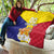 Custom Andorra Coat Of Arms Quilt Narcissus Poeticus Flowers Flag Style