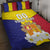 Custom Andorra Coat Of Arms Quilt Bed Set Narcissus Poeticus Flowers Flag Style