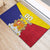 Custom Andorra Coat Of Arms Rubber Doormat Narcissus Poeticus Flowers Flag Style