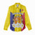 Custom Andorra Coat Of Arms Women Casual Shirt Narcissus Poeticus Flowers Flag Style