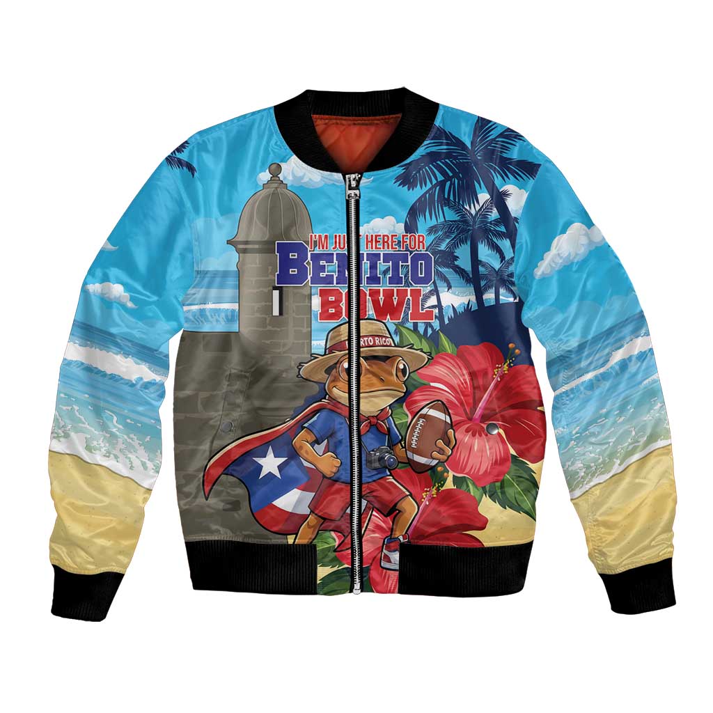 Puerto Rico Coquí Frog Bomber Jacket Benito Bowl Halftime Show