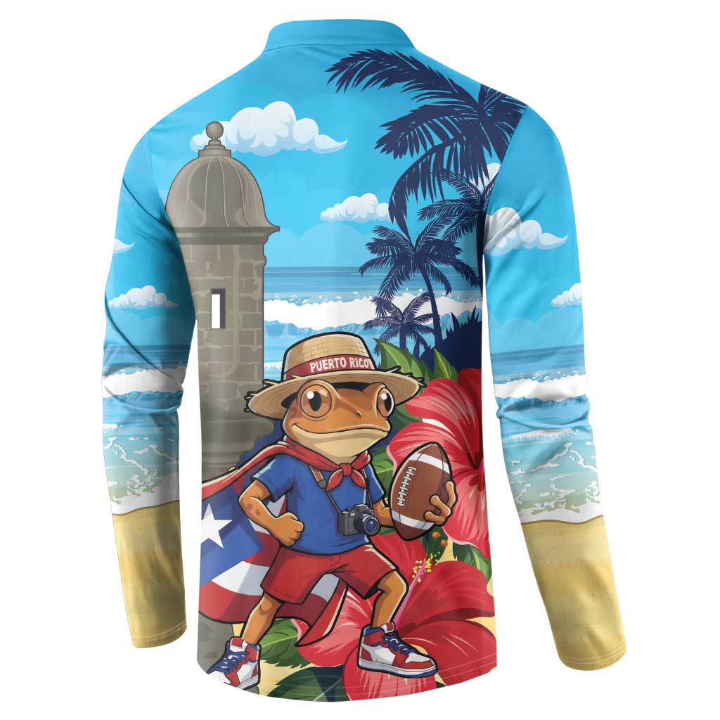 Puerto Rico Coquí Frog Button Sweatshirt Benito Bowl Halftime Show