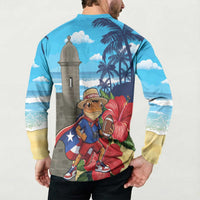 Puerto Rico Coquí Frog Button Sweatshirt Benito Bowl Halftime Show