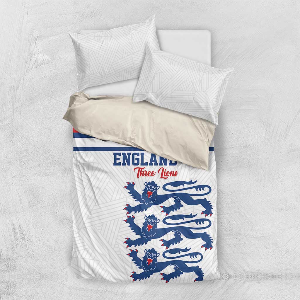 England Three Lions Bedding Set Vintage Stripe Football Fan