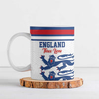 Custom England Three Lions Ceramic Mug Vintage Stripe Football Fan