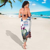 Scottish American Heritage Month Sarong Thistle And American Eagle
