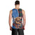 Scottish Tartan Men Tank Top Highland Cow Playing Bagpipes