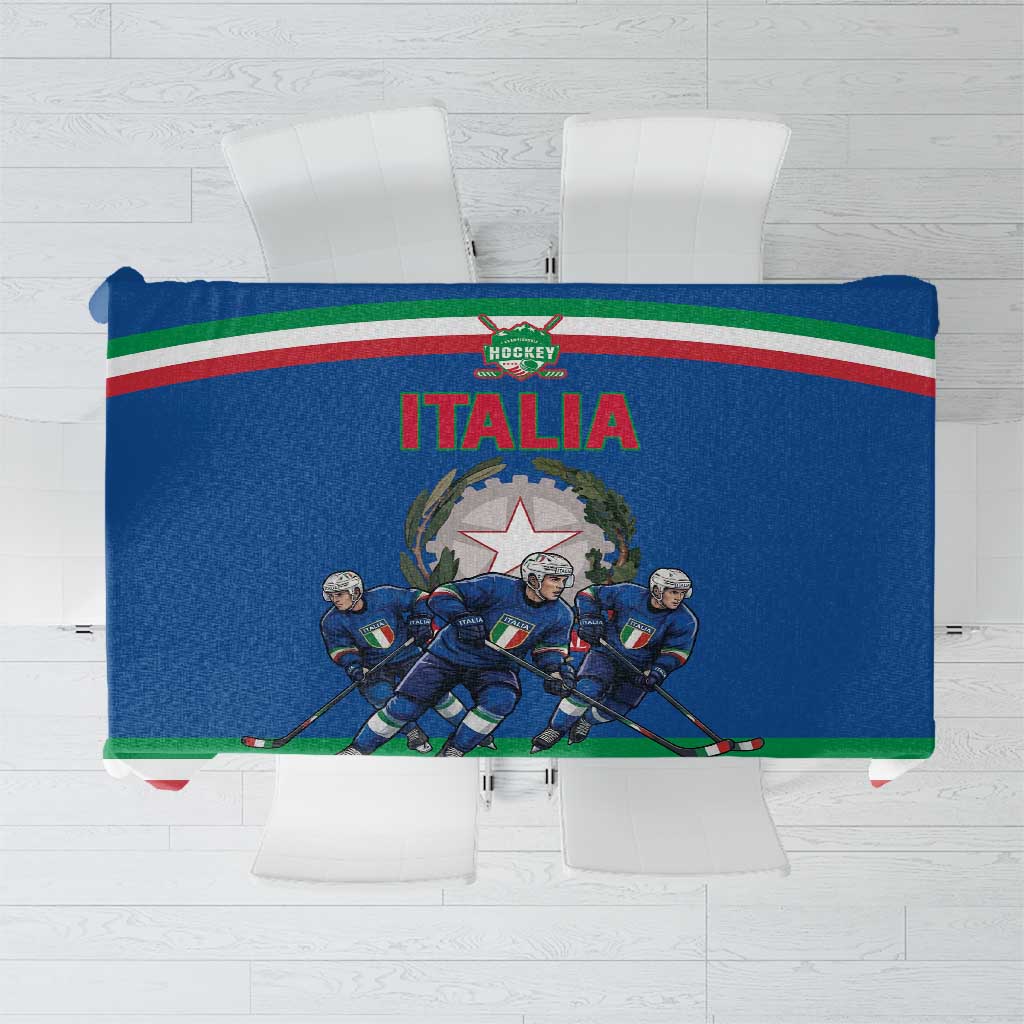 Italy Hockey Tablecloth Italia Hockey Pride Vintage Blue
