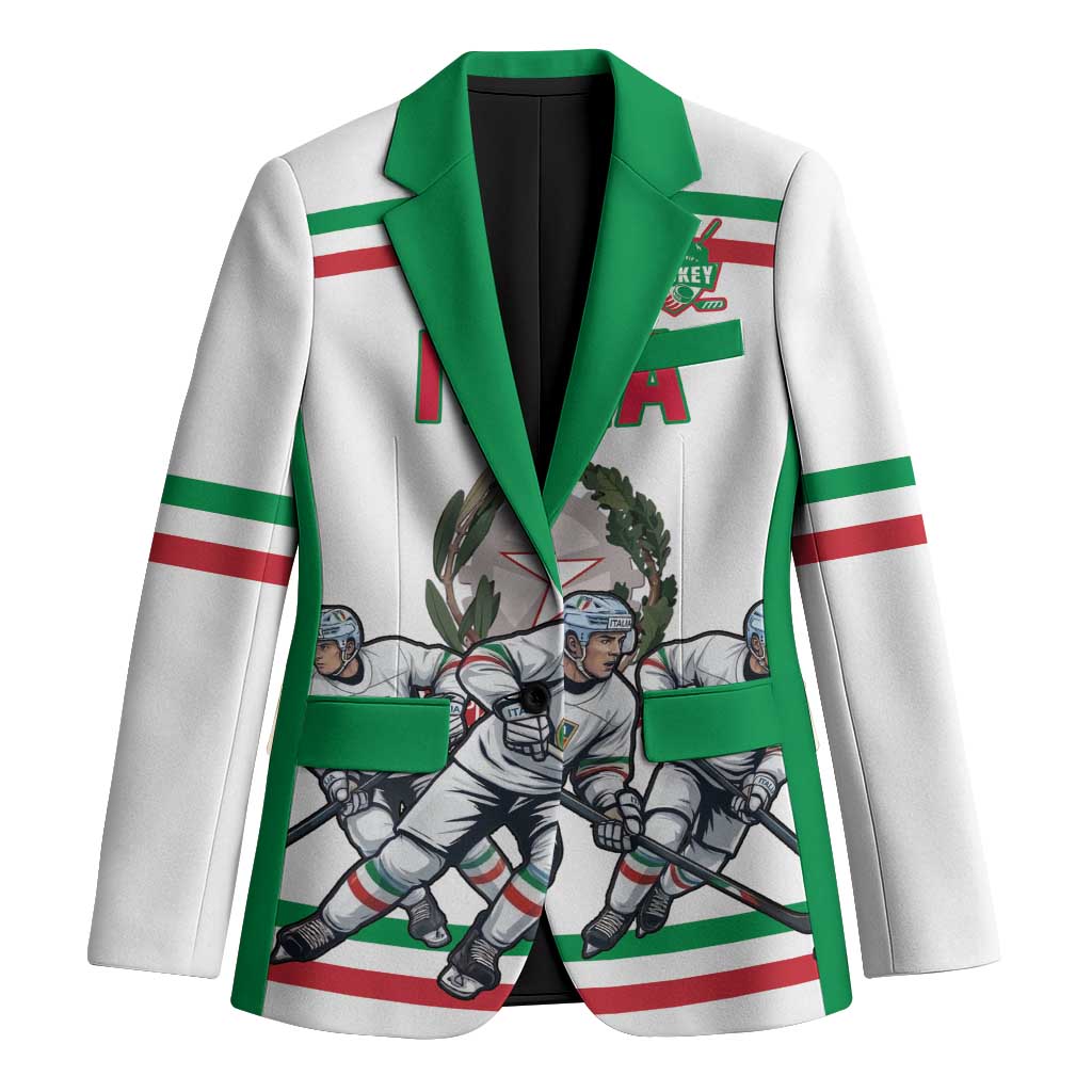 Italy Hockey Custom Blazer Italia Hockey Pride Vintage White