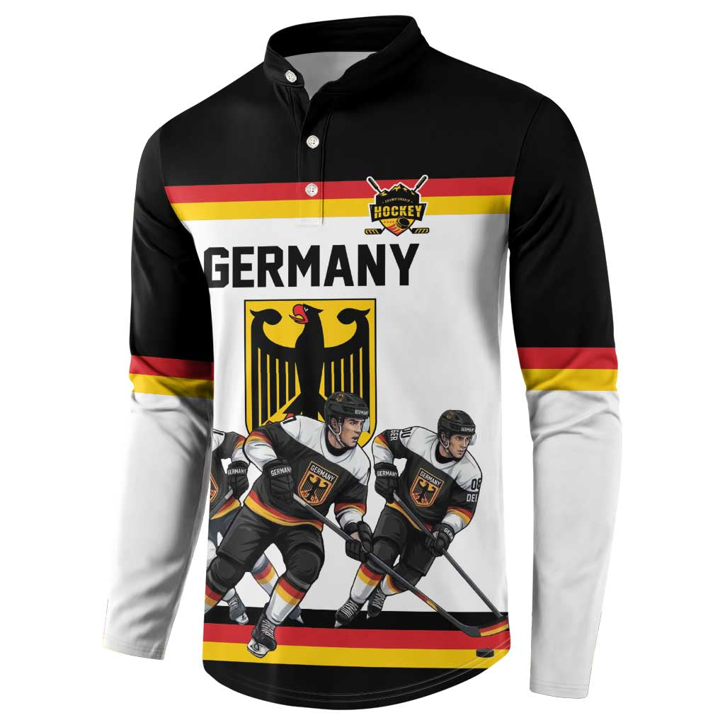 Germany Hockey Custom Button Sweatshirt German Eagle Hockey Pride
