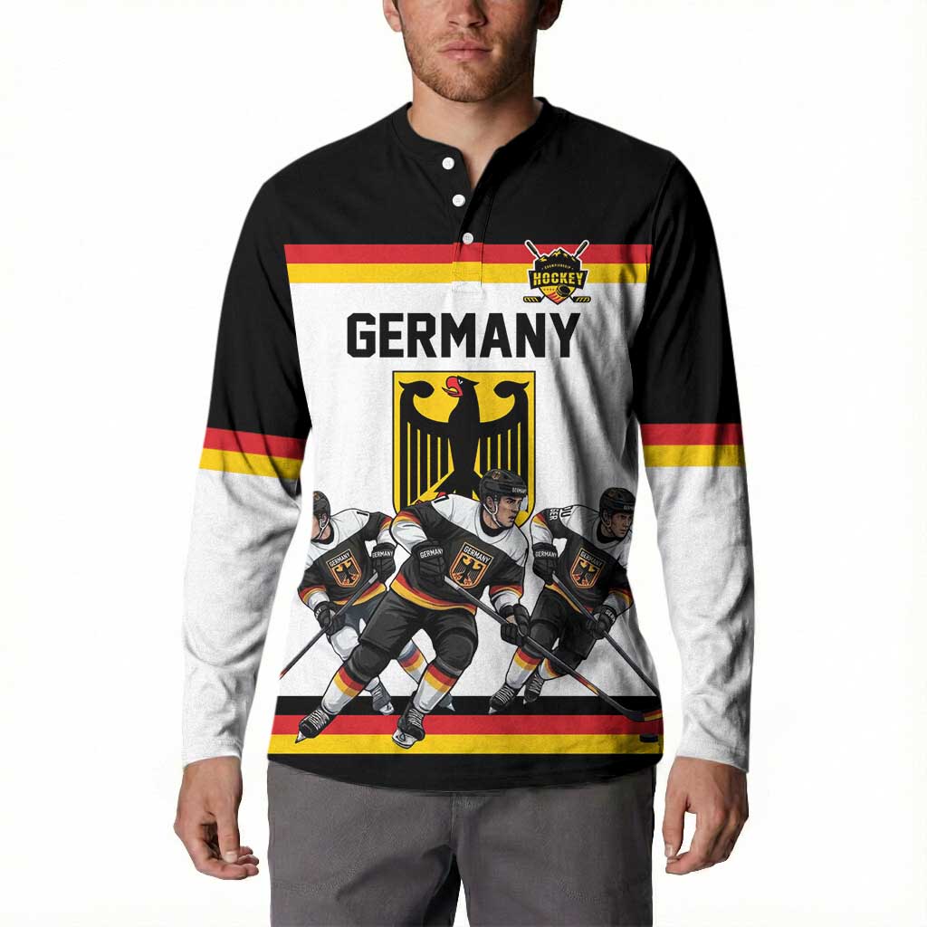 Germany Hockey Custom Button Sweatshirt German Eagle Hockey Pride