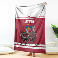 Latvia Hockey Pride Blanket Baltic Ice Warriors
