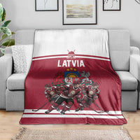 Latvia Hockey Pride Blanket Baltic Ice Warriors
