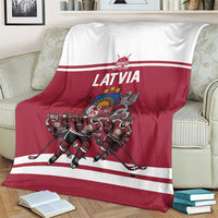 Latvia Hockey Pride Blanket Baltic Ice Warriors