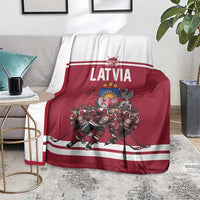Latvia Hockey Pride Blanket Baltic Ice Warriors