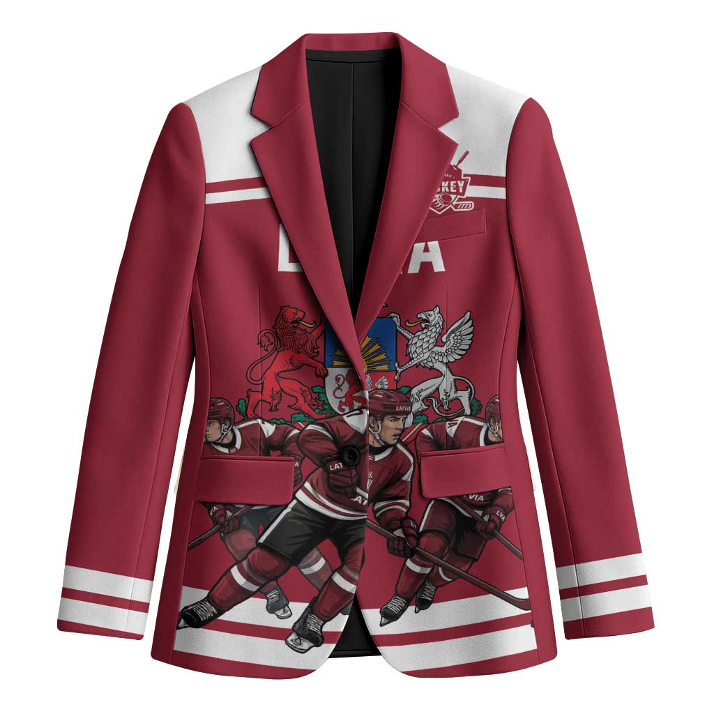 Latvia Hockey Pride Custom Blazer Baltic Ice Warriors