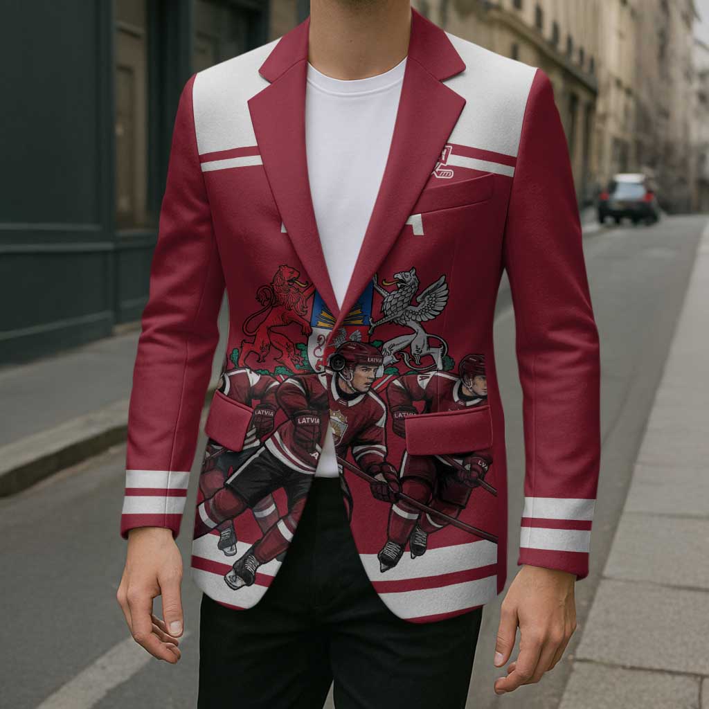 Latvia Hockey Pride Custom Blazer Baltic Ice Warriors