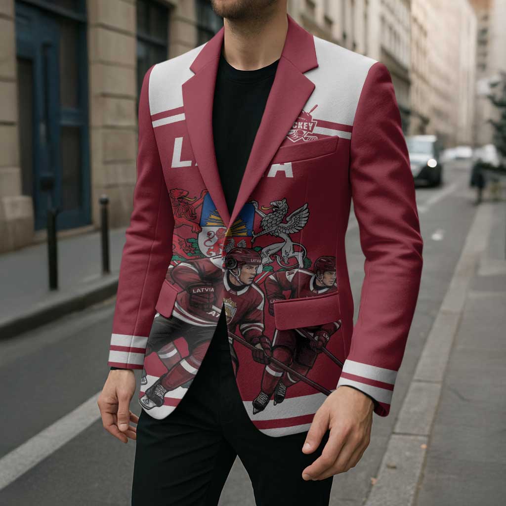 Latvia Hockey Pride Custom Blazer Baltic Ice Warriors