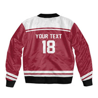 Latvia Hockey Pride Custom Bomber Jacket Baltic Ice Warriors