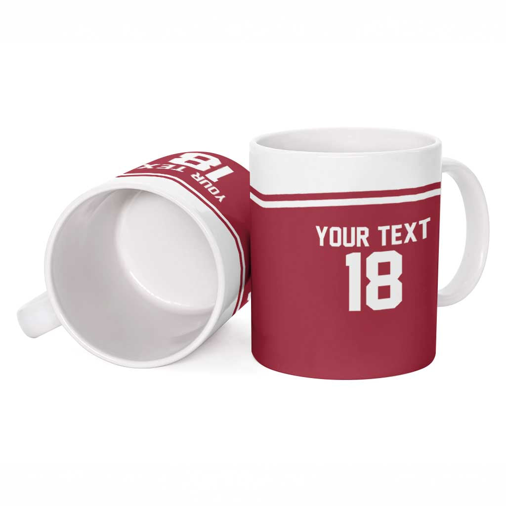 Latvia Hockey Pride Custom Ceramic Mug Baltic Ice Warriors