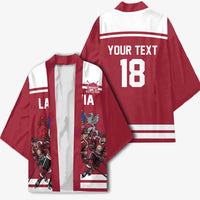 Latvia Hockey Pride Custom Kimono Baltic Ice Warriors