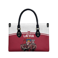 Latvia Hockey Pride Leather Bag Baltic Ice Warriors