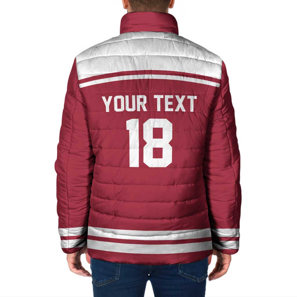 Latvia Hockey Pride Custom Padded Jacket Baltic Ice Warriors