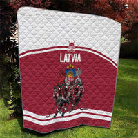 Latvia Hockey Pride Quilt Baltic Ice Warriors