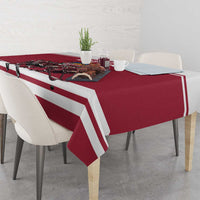 Latvia Hockey Pride Tablecloth Baltic Ice Warriors