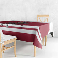 Latvia Hockey Pride Tablecloth Baltic Ice Warriors