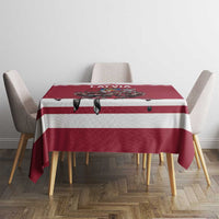 Latvia Hockey Pride Tablecloth Baltic Ice Warriors