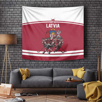 Latvia Hockey Pride Tapestry Baltic Ice Warriors